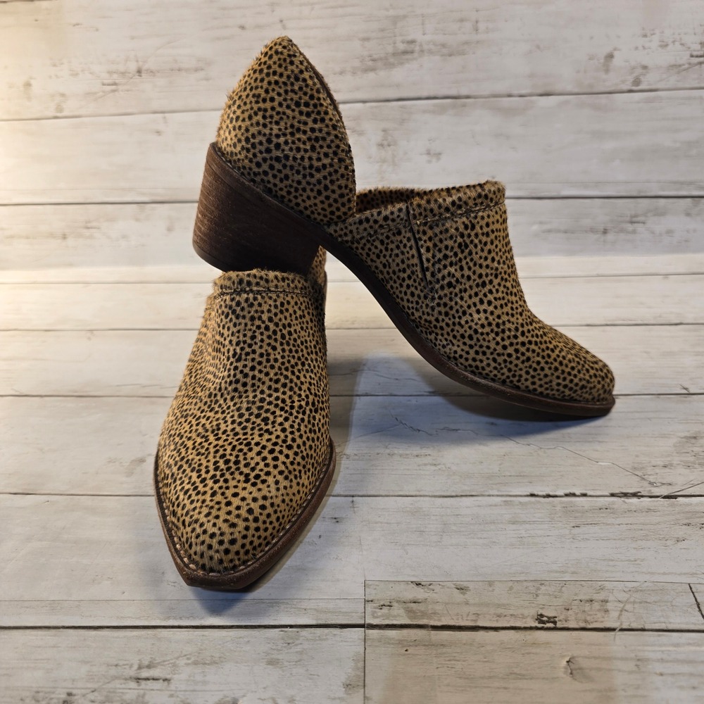 Madewell The Regan Bootie Spotted Calf Hair Animal Print AH768 Tan Brown 6
